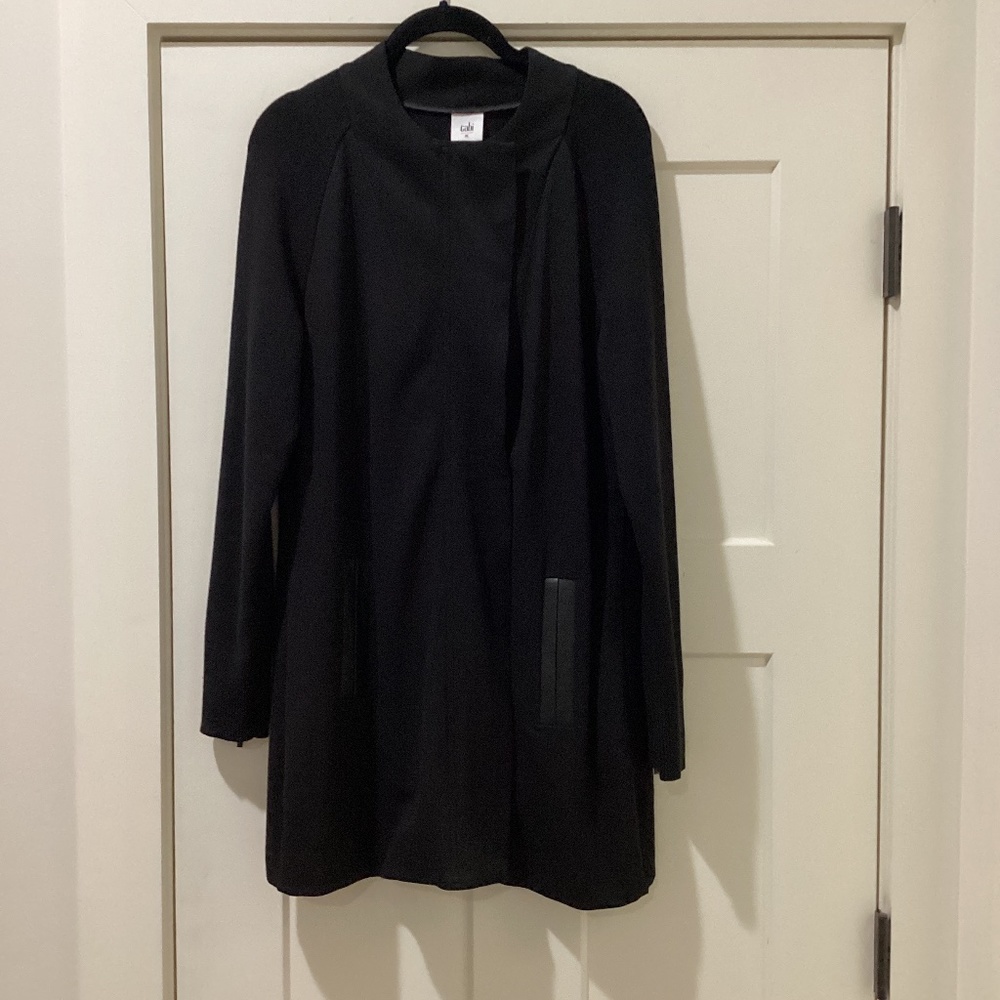 Cabi Zip Up Snap Coat Black